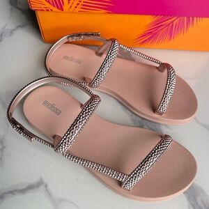 Melissa Brightness‎ Sandal, LIGHT PINK, Size 7 M